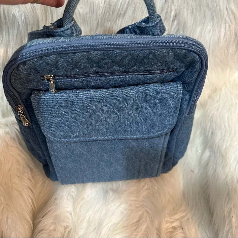 Quilted Denim Backpack